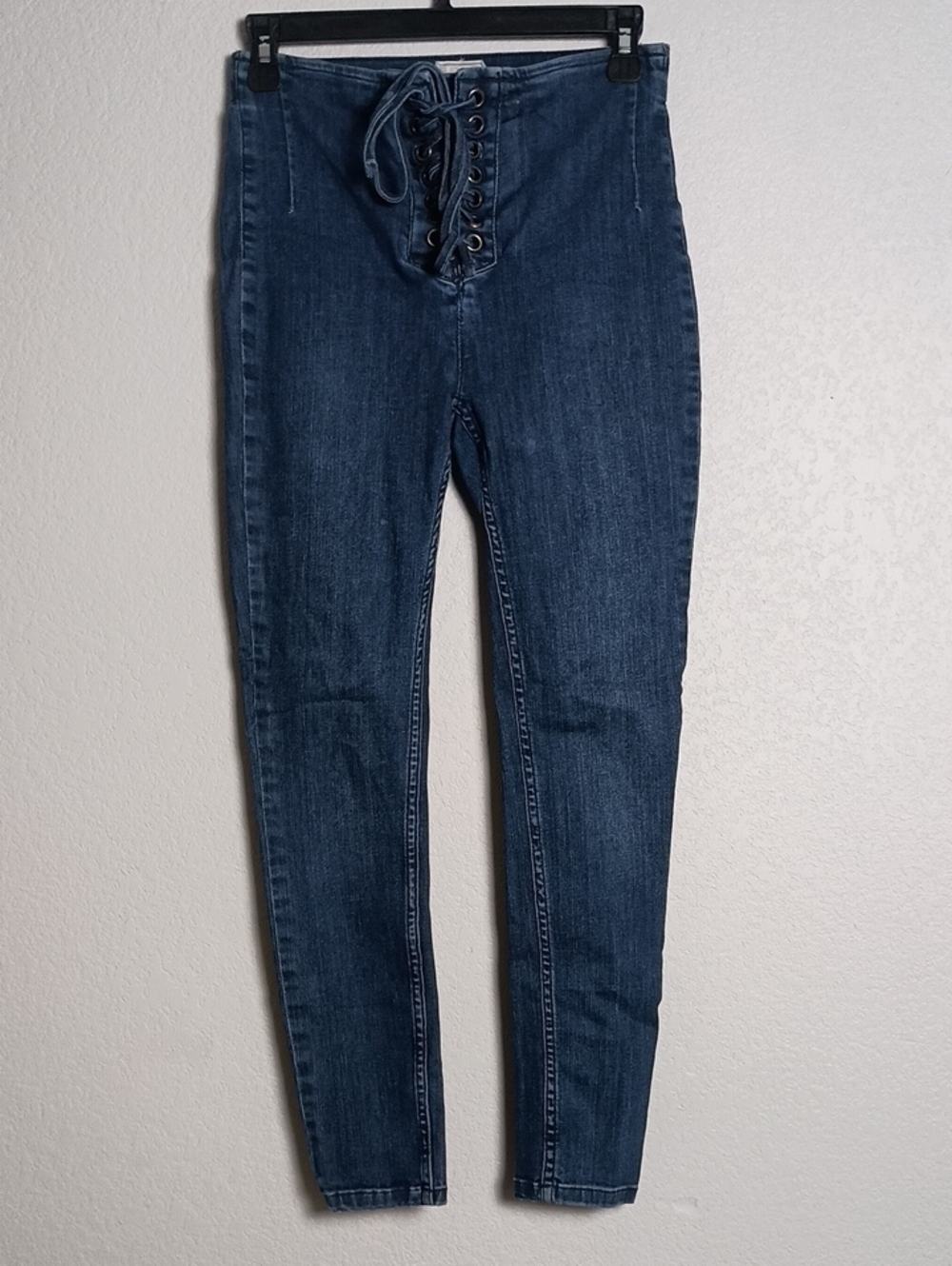 Free People Lace-Up high Rise Skinny Jeans Size 26